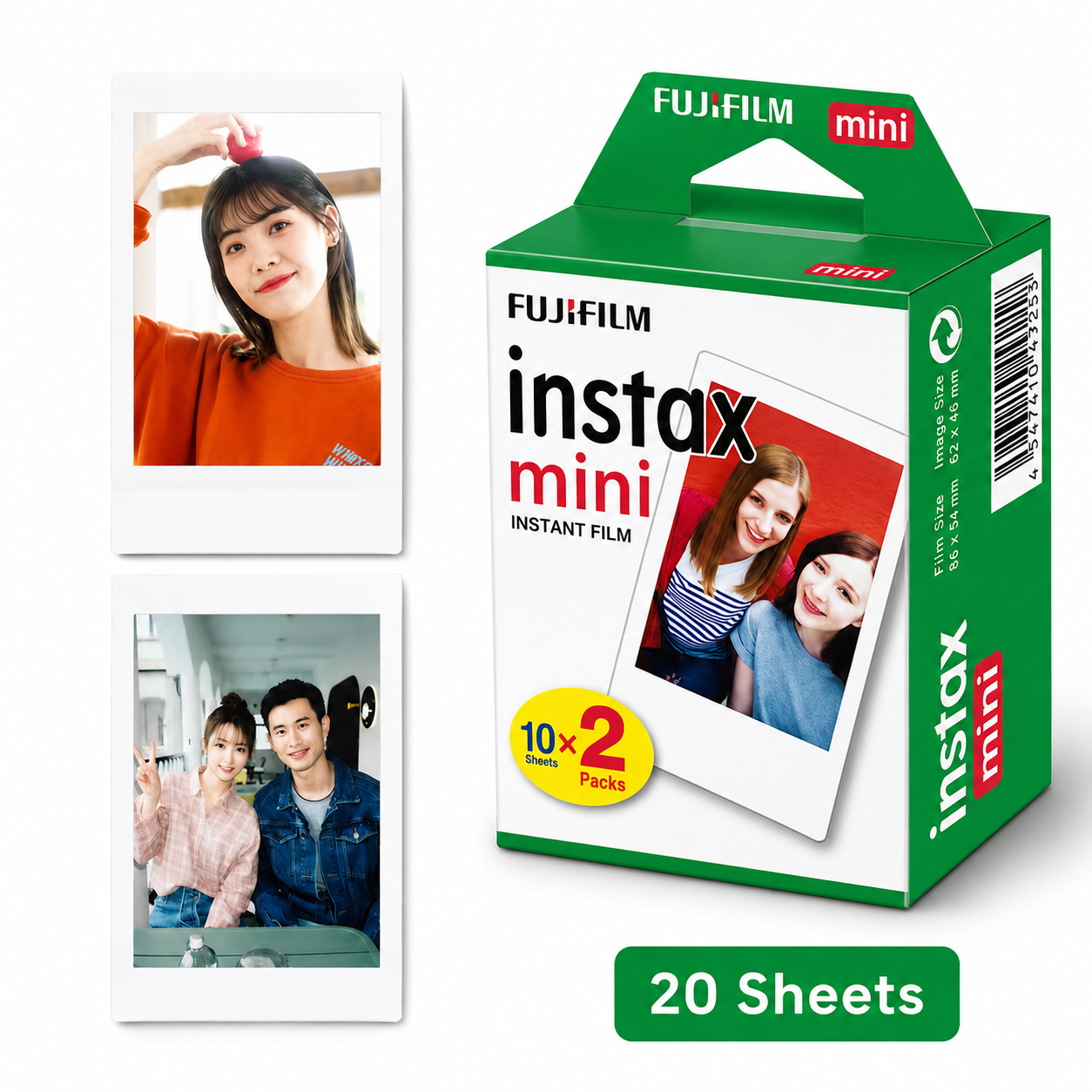 Instax Mini Instant Film – 20 Photos for Fujifilm Cameras