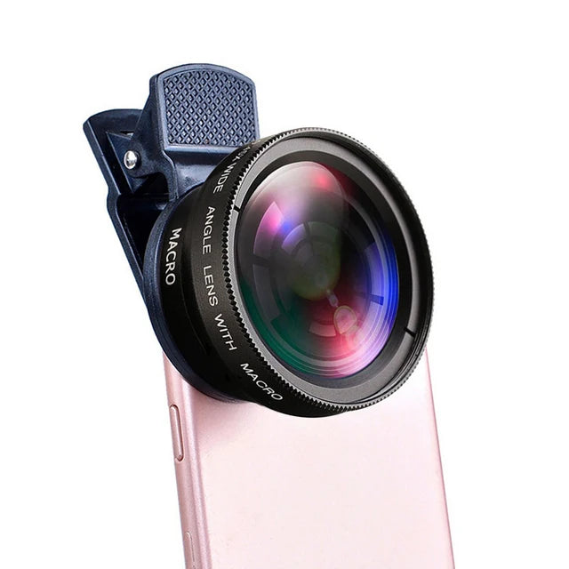 2-in-1 Phone Camera Lens Kit — 0.45× Wide Angle + 12.5× Macro (iPhone & Android)