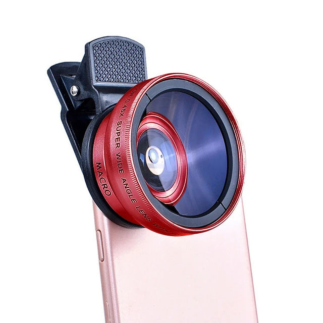 2-in-1 Phone Camera Lens Kit — 0.45× Wide Angle + 12.5× Macro (iPhone & Android)