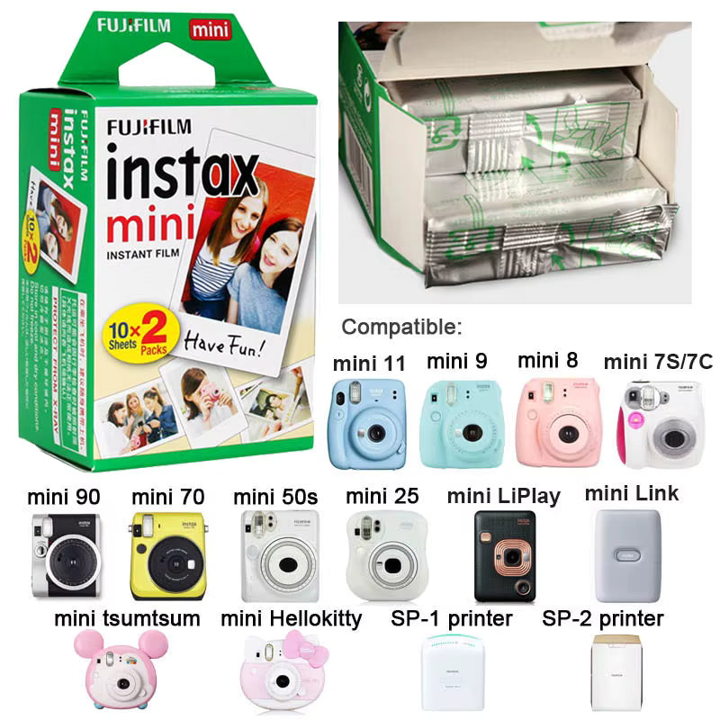 Instax Mini Instant Film – 20 Photos for Fujifilm Cameras